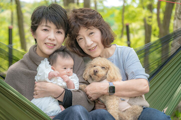 家族でキャンプ