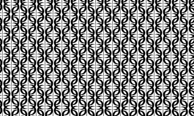 Crescent moon pattern repeat shape oval black and white