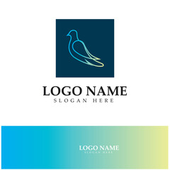 Bird wing Dove icon Template vector illustration