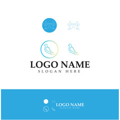 Bird wing Dove icon Template vector illustration
