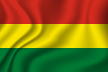 Flag of Bolivia. Bolivian national symbol in official colors. Template icon. Abstract vector background