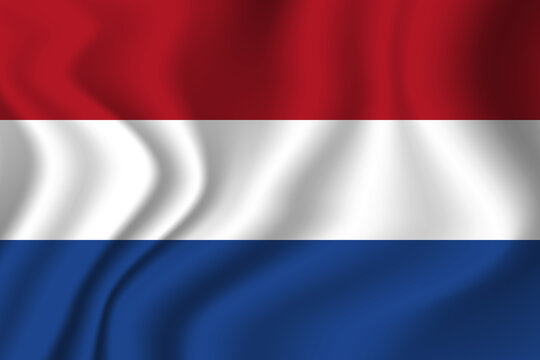 Flag of Netherlands. National symbol in official colors. Template icon. Abstract vector background