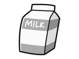 牛乳のキャラクターのイラスト