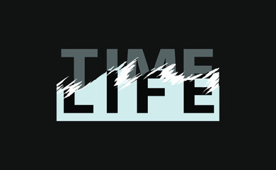 time and life sticker ripped off illustration