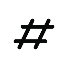 hashtag icon logo vector on white background