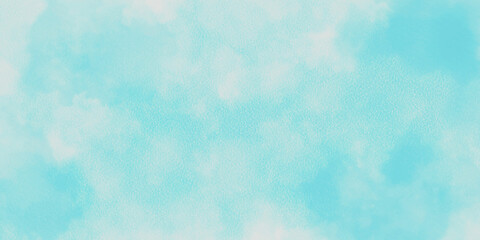 Blue sky with clouds Smooth white clouds and blue sky for background. Grunge light sky blue shades watercolor background. Aquarelle paint paper textured canvas for vintage text design,