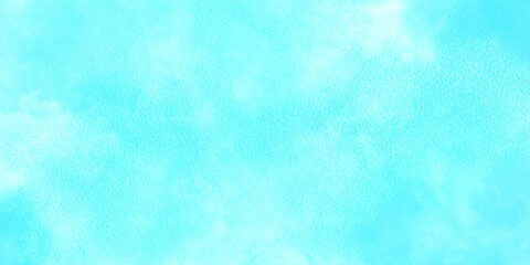 Fototapeta premium Blue sky with clouds Smooth white clouds and blue sky for background. Grunge light sky blue shades watercolor background. Aquarelle paint paper textured canvas for vintage text design,