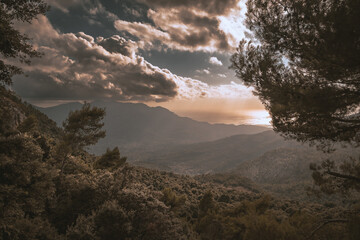 The mountains of Serra de Tramuntana in Mallorca Island, Spain. The most beautiful Rock mountains in the world.