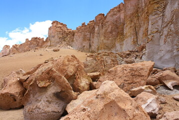 Rock cathedrals in Salar de Tara, Chile