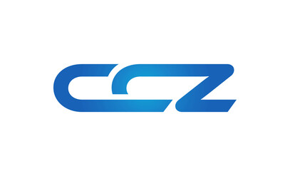 Connected CCZ Letters logo Design Linked Chain logo Concept