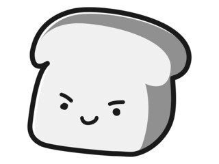 パンのキャラクターのイラスト