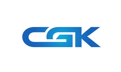 Connected CGK Letters logo Design Linked Chain logo Concept