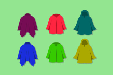 poncho model style fashion vector illustration