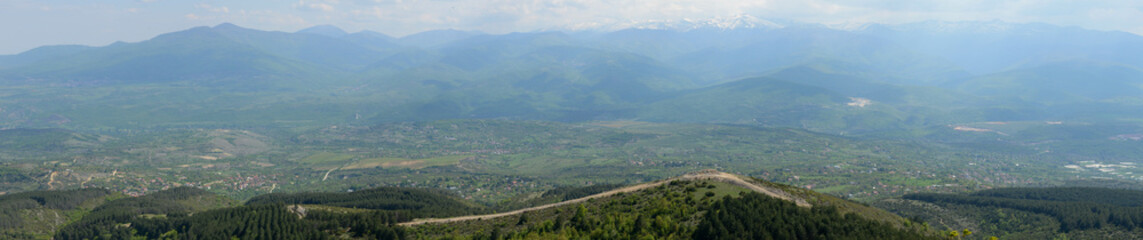 View from mount Vodno to Skopje in Macedonia