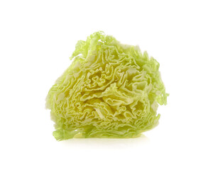 Obraz premium Fresh cut chinese cabbage on white background