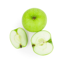 Green apple Isolated on white Background