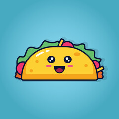 cute tacos cartoon character design