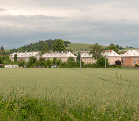 Houses on the outskirts of the city of Krnov.