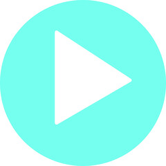 play button icon vector art in blue color.eps
