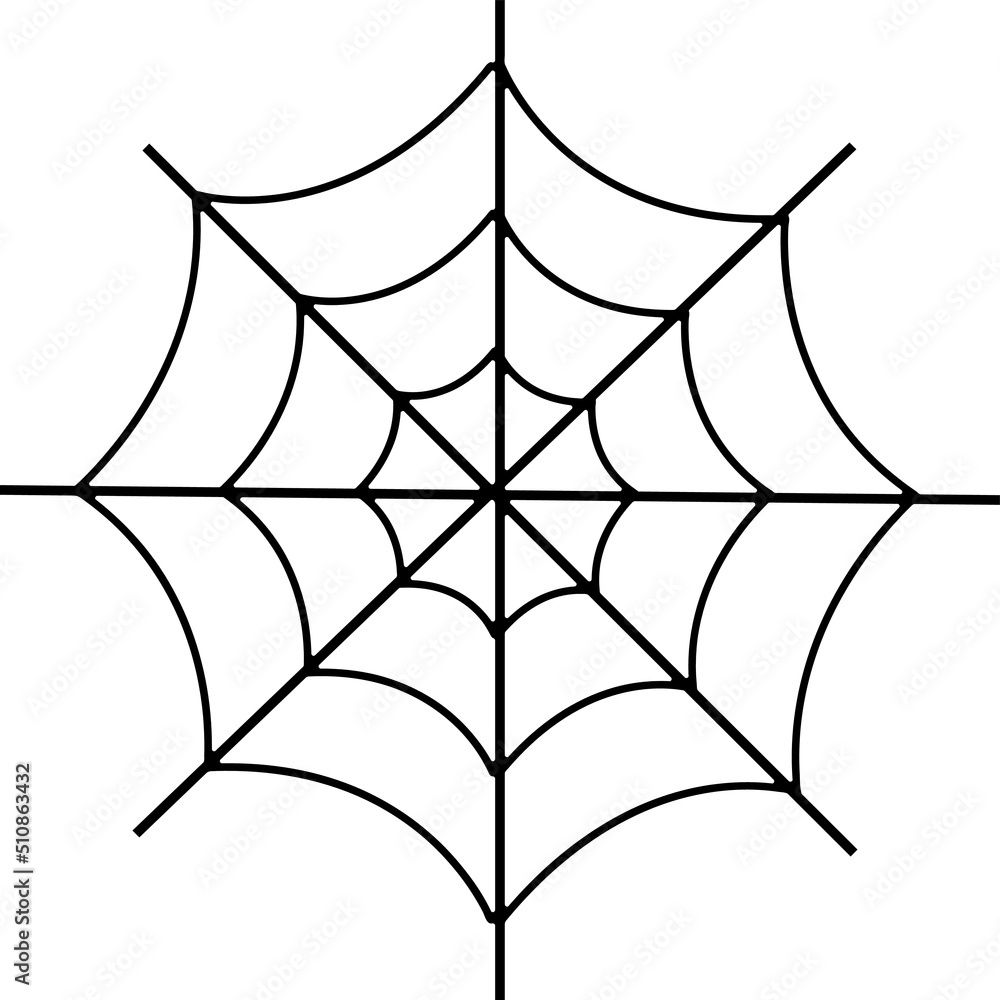 Poster spiderweb icon isolated on white background. vector art..eps