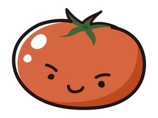 Obraz premium トマトのキャラクターのイラスト