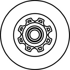 tire icon isolated sign symbol vector illustration - high quality black style vector icons line art.eps