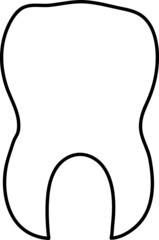 tooth icon or logo isolated sign symbol vector illustration line.eps