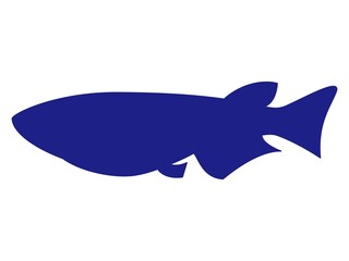 めだかのシルエットのイラスト