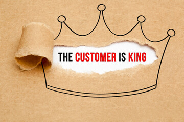 The Customer Is King Business Concept