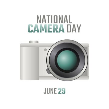 vector graphic of national camera day good for national camera day celebration. flat design. flyer design.flat illustration.