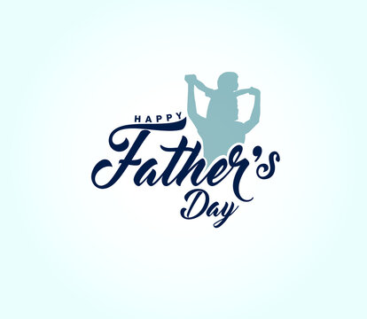 Happy Father’s Day Typography or Calligraphy greeting card Vector illustration.