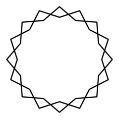 geometric round frame
