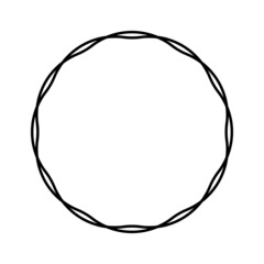 geometric round frame
