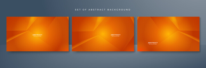 Abstract red orange banner geometric shapes light silver technology background vector. Modern diagonal presentation background.