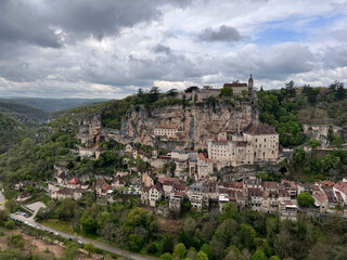 Fototapeta na wymiar Beautiful village of Rocamadour in Lot department, southwest France