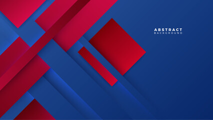 Abstract blue red banner geometric shapes geometric light triangle line shape with futuristic concept presentation background