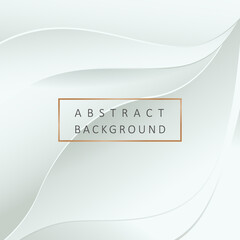 Fototapeta premium Abstract white paper cut wave curve overlap background texture vector illustration.