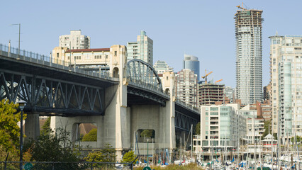 Bridge and cityscape of Vancouver, Canada.  