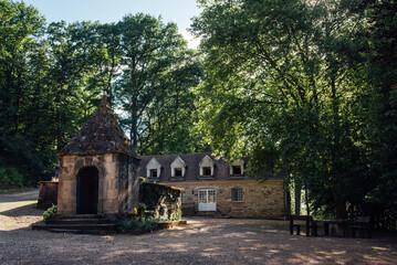 Fototapeta na wymiar L'ermitage de Saint-Valbert à Fougerolles. L'ermitage de Saint-Valbert à Luxeuil-les-Bains.