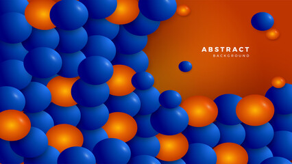 Modern blue orange abstract presentation background with stripes lines