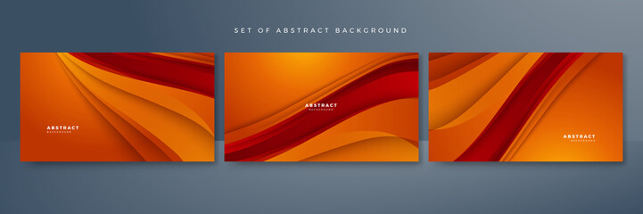 Modern red orange abstract presentation background with stripes lines