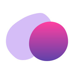 gradient round organic shape
