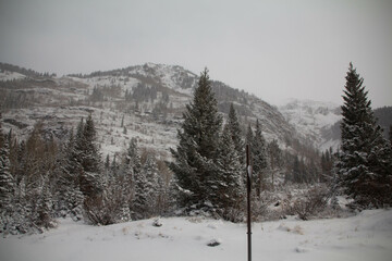 Snow covered mountains