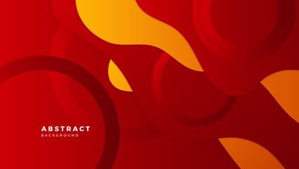 Obraz premium Modern red orange abstract presentation background with stripes lines