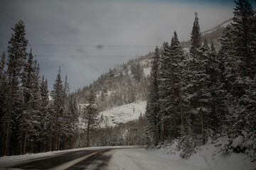 Snow covered mountains