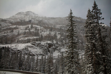 Snow covered mountains