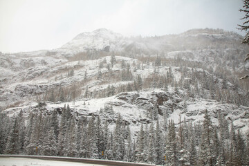 Snow covered mountains