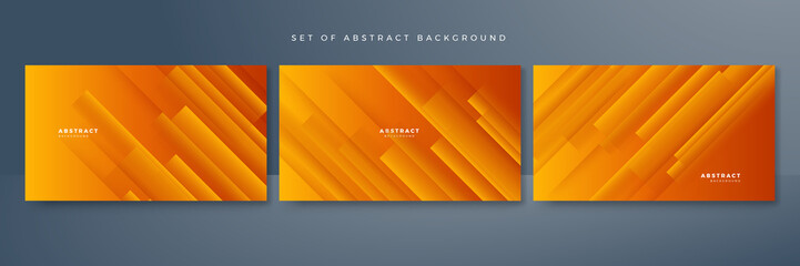 Abstract orange banner geometric shapes background. Vector abstract graphic design banner pattern presentation background web template.
