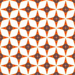 Abstract Geometric Tile Style Retro Pattern Three Color Minimal Trendy Fashion Design Perfect for Allover Fabric Print