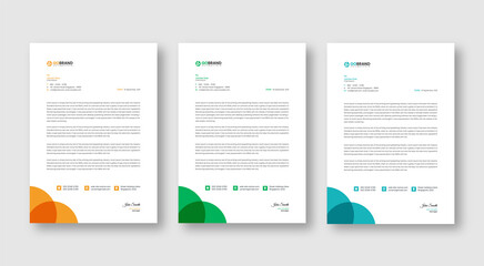 Abstract Letterhead Template Design, Modern Business Letterhead Design Template